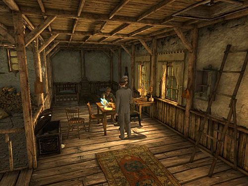 Weź więc ze stołu butelkę z resztką wódki i nią także nasącz bandaż - Rozwal fałszywą ścianę (1); Znajdź brakującą zębatkę | Pożar w młynie - Testament Sherlocka Holmesa - poradnik do gry