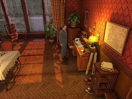 Po powrocie na Baker Street jako Watson rzuć okiem na gazetę Daily Report na biurku (na lewo od drzwi) - Dostań się na drugą stronę kanału | Spotkanie w kanałach - Testament Sherlocka Holmesa - poradnik do gry