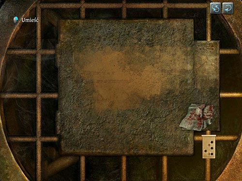 Maszeruj do kratki w chodniku i szalem wyczyść klapę (by go odłożyć, kliknij PPM) - Zejdź w głąb kanału | Spotkanie w kanałach - Testament Sherlocka Holmesa - poradnik do gry