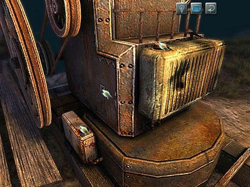 Przyjrzyj się znajdującemu się na prawo od platformy z desek silnikowi - Uruchom kolejkę linową | Finał w opuszczonym lunaparku - Testament Sherlocka Holmesa - poradnik do gry