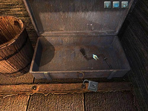 W zbliżeniu rozpraw się prętem z kłódką pierwszej skrzynki - Uruchom kolejkę linową | Finał w opuszczonym lunaparku - Testament Sherlocka Holmesa - poradnik do gry