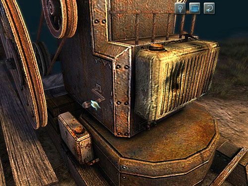 W otwór nad zbiornikiem na ropę wetknij zabraną z metalowej skrzynki z wagonika korbę - Uruchom kolejkę linową | Finał w opuszczonym lunaparku - Testament Sherlocka Holmesa - poradnik do gry