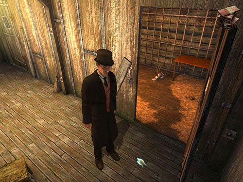 Kolejne połóż w korytarzu przy wejściu do klatki - Pozbądź się pierwszego strażnika | Finał w opuszczonym lunaparku - Testament Sherlocka Holmesa - poradnik do gry