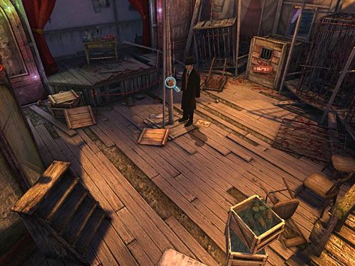 Zainteresuj się też maszynerią zainstalowaną na słupie w centrum pomieszczenia - Unieszkodliw drugiego strażnika | Finał w opuszczonym lunaparku - Testament Sherlocka Holmesa - poradnik do gry