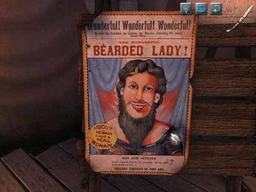 W zbliżeniu zbadaj lewe ramię kobiety na plakacie - Unieszkodliw drugiego strażnika | Finał w opuszczonym lunaparku - Testament Sherlocka Holmesa - poradnik do gry