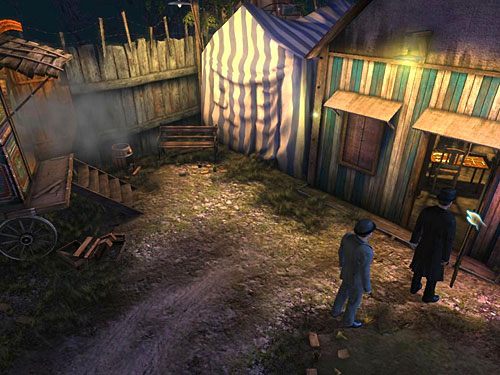 Kiedy podduszeni Rosjanie uciekną do umywalni opłukać twarze, zamknij jej drzwi od zewnątrz na zasuwę - Wywab anarchistów z przyczepy | Finał w opuszczonym lunaparku - Testament Sherlocka Holmesa - poradnik do gry