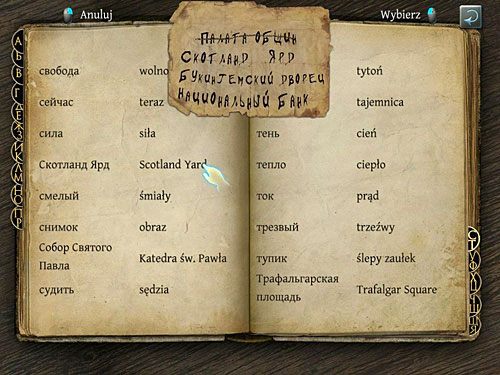 Teraz wybierz rosyjskie S (C) i na tej stronie kliknij Scotland Yard - Odkryj cele planowanych zamachów | Finał w opuszczonym lunaparku - Testament Sherlocka Holmesa - poradnik do gry