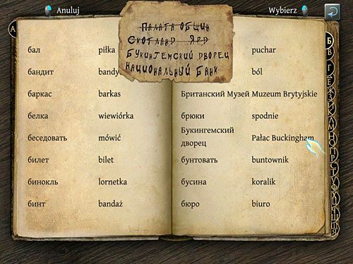 Następnie wybierz rosyjskie B ( - Odkryj cele planowanych zamachów | Finał w opuszczonym lunaparku - Testament Sherlocka Holmesa - poradnik do gry
