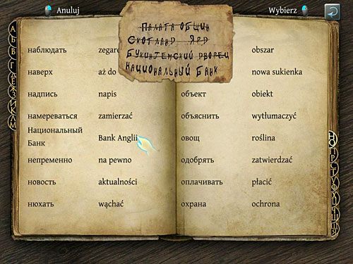 Wreszcie wybierz rosyjskie N (H) i na tej stronie kliknij Bank Anglii - Odkryj cele planowanych zamachów | Finał w opuszczonym lunaparku - Testament Sherlocka Holmesa - poradnik do gry