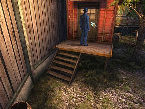 Opuść zieloną przyczepę i maszeruj pod drzwi środkowej, czerwonej, która do tej pory pozostawała zamknięta - Dostań się do warsztatu anarchistów | Finał w opuszczonym lunaparku - Testament Sherlocka Holmesa - poradnik do gry