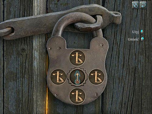 W zbliżeniu w otwór w środkowym kółku wetknij zabraną z kufra wskazówkę - Dostań się do warsztatu anarchistów | Finał w opuszczonym lunaparku - Testament Sherlocka Holmesa - poradnik do gry