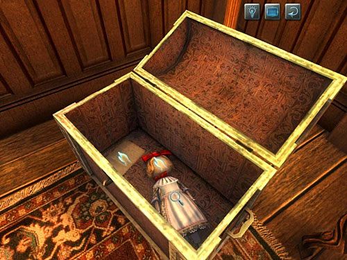 W środku znajdziesz świadectwo przeniesienia, w którym Fergusson odstępuje lunapark niejakiemu Tromaryemu, oraz lalkę - Otwórz gablotę z bronią | Finał w opuszczonym lunaparku - Testament Sherlocka Holmesa - poradnik do gry