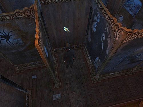 Popchnij znajdującą się tu ściankę (na wprost) - Dostań się na drugą stronę galerii | Finał w opuszczonym lunaparku - Testament Sherlocka Holmesa - poradnik do gry