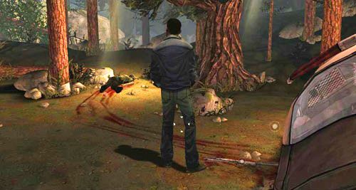 Obejdź samochód policyjny trzymając przycisk do przodu - 1 - Out of the Frying Pan | Epizod I - A New Day | Solucja The Walking Dead - The Walking Dead - poradnik do gry