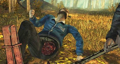 Jeśli jednak zdecydujesz się uciąć nogę Davida, musisz uderzyć toporem cztery razy (Chop: Leg) - 1 - Going Hungry | Epizod II - Starved for Help | Solucja The Walking Dead - The Walking Dead - poradnik do gry