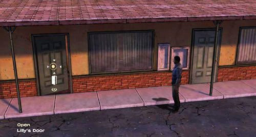 Kiedy skończysz i znajdziesz się na dole, idź w lewo i wejdź do pokoju Lilly (Open: Lillys Door) - 2 - Bad Blood | Epizod III - Long Road Ahead | Solucja The Walking Dead - The Walking Dead - poradnik do gry