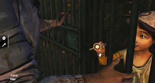 (4) Błyskawicznie weź klucz od Clementine (Take: Key) - 6 - Unexpected Delay | Epizod III - Long Road Ahead | Solucja The Walking Dead - The Walking Dead - poradnik do gry