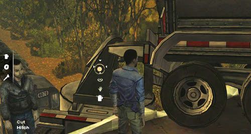 Użyj palnika na zaczepie (Cut: Hitch) - 7 - Look Behind You | Epizod III - Long Road Ahead | Solucja The Walking Dead - The Walking Dead - poradnik do gry