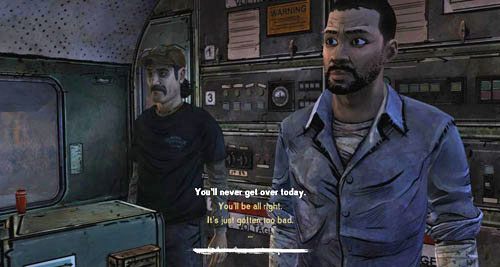 Epizod zakończysz na rozmowie z Kennnm - 7 - Look Behind You | Epizod III - Long Road Ahead | Solucja The Walking Dead - The Walking Dead - poradnik do gry