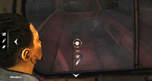 Wychyl się w górę lub w prawo i spróbuj zbić szybę (Window) - 5 - Its Just One Bullet - Motel | Epizod I - A New Day | The Walking Dead - The Walking Dead - poradnik do gry