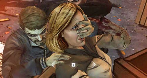 (1) Wciskaj wielokrotnie wskazany przycisk, aż pokaże się następny - 2 - Conversation Killer - Andy i Danny | Epizod II - Starved for Help - The Walking Dead - poradnik do gry