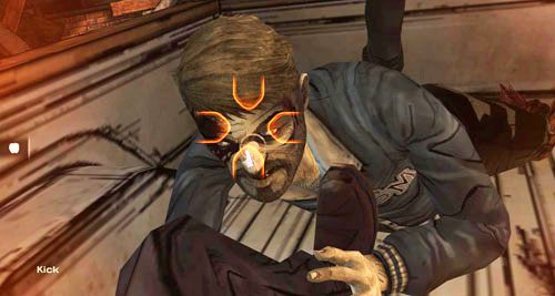 (3) Następnie kopnij przeciwnika (Kick) w głowę, aby go odepchnąć - 2 - Conversation Killer - Andy i Danny | Epizod II - Starved for Help - The Walking Dead - poradnik do gry