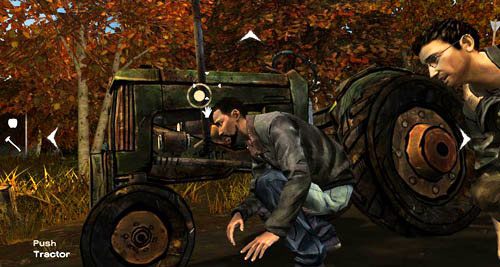 Po odzyskaniu kontroli nad Lee będziesz wraz z rannym Markiem za traktorem - 3 - Thank you for shopping at Save Lots! - Przybycie i obchód | Epizod II - Starved for Help - The Walking Dead - poradnik do gry