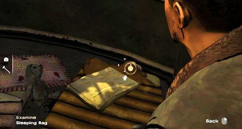 Zbadaj namiot raz jeszcze (Examine: Tent), aby wejść do środka - 3 - Thank you for shopping at Save Lots! - W poszukiwaniu bandytów | Epizod II - Starved for Help - The Walking Dead - poradnik do gry