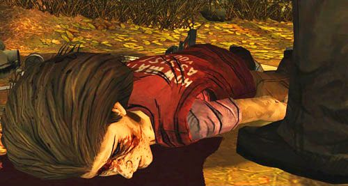 Jeśli zastrzeliłeś Jolene, będziesz musiał odpowiedzieć na pytanie Dannyego, dlaczego to zrobiłeś - 3 - Thank you for shopping at Save Lots! - W poszukiwaniu bandytów | Epizod II - Starved for Help - The Walking Dead - poradnik do gry