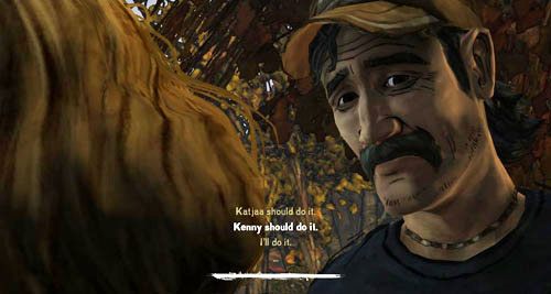 Nie ma znaczenia, co odpowiesz na pierwsze pytanie, lecz zwróć uwagę na kolejne - 5 - Handle It - Z Duckiem coraz gorzej | Epizod III - Long Road Ahead - The Walking Dead - poradnik do gry