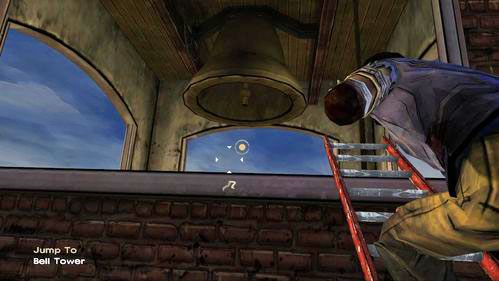 W pewnym momencie jeden z zaczepów drabiny pęknie, a ona sama zacznie się składać - 2 - Rooftop | Epizod V - No Time Left | Solucja The Walking Dead - The Walking Dead - poradnik do gry