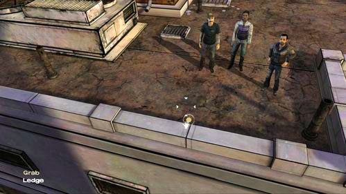 Gdy będziesz blisko krawędzi - złap się jej (Grab: Ledge) - 2 - Rooftop | Epizod V - No Time Left | Solucja The Walking Dead - The Walking Dead - poradnik do gry