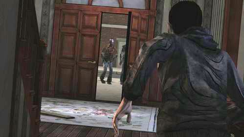 Przyczyna jest prosta - frontowe drzwi pozostały otwarte - 2 - Siege | Epizod V - No Time Left | Solucja The Walking Dead - The Walking Dead - poradnik do gry