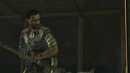 Grupa wda się w rozważania, co też znajduje się po drugiej stronie ściany - 3 - Trapped | Epizod V - No Time Left | Solucja The Walking Dead - The Walking Dead - poradnik do gry