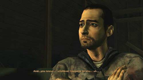 Natomiast kolejny dialog jest już nieco ważniejszy, gdyż Omid nie wprost spyta co stanie się z Clementine, gdyby Lee zmienił się w zombie - 3 - Trapped | Epizod V - No Time Left | Solucja The Walking Dead - The Walking Dead - poradnik do gry