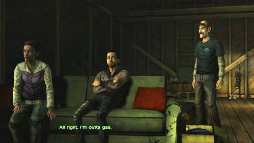 Po chwili pojawi się Kenny i poprosi o zmianę przy pracy nad ścianą - 3 - Trapped | Epizod V - No Time Left | Solucja The Walking Dead - The Walking Dead - poradnik do gry