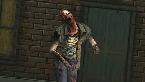 Niestety, szwendacze zwęszyły świeżą krew i zaczynają powoli kierować się do alejki - 4 - The Neighbors | Epizod V - No Time Left | Solucja The Walking Dead - The Walking Dead - poradnik do gry