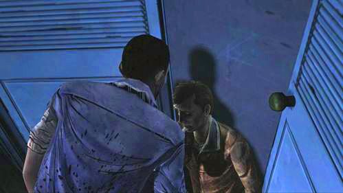 Jeśli chcesz zabić Nieznajomego, wciskaj przycisk akcji do momentu uduszenia go - 6 - The Stranger | Epizod V - No Time Left | Solucja The Walking Dead - The Walking Dead - poradnik do gry