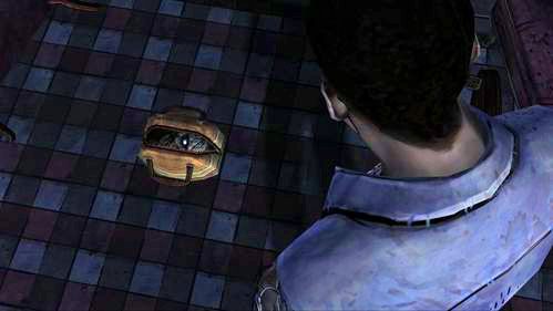 Pora opuścić to miejsce, zanim jednak udasz się do wyjścia, możesz zerknąć to torby na kulę do kręgli (Look At: Bowling Bag) - w środku znajdziesz odrąbaną głowę żony Nieznajomego - 6 - The Stranger | Epizod V - No Time Left | Solucja The Walking Dead - The Walking Dead - poradnik do gry