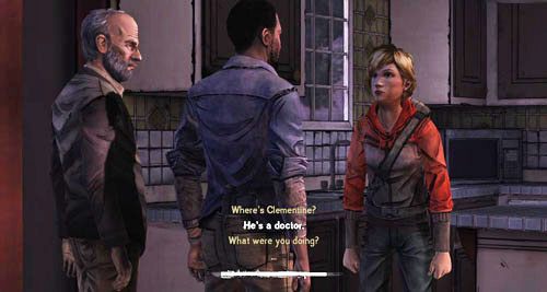 Obejrzyj animację i poczekaj, aż Lee i Vernon znajdą się w domu - 3 - Support Group | Epizod IV - Around Every Corner | Solucja The Walking Dead - The Walking Dead - poradnik do gry