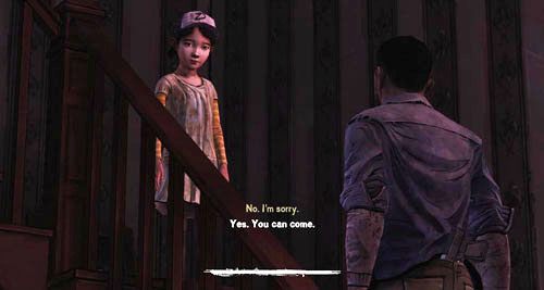 Kiedy zaczniecie się zbierać, zaczepi cię Clementine - 4 - Bedside Manor | Epizod IV - Around Every Corner | Solucja The Walking Dead - The Walking Dead - poradnik do gry