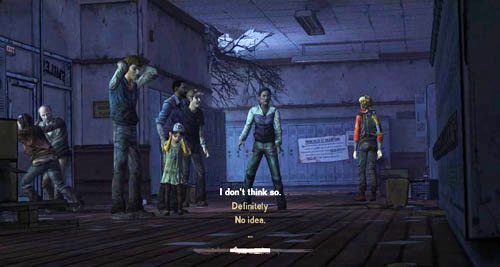 Kiedy znajdziecie się w szkole, wybierz jedną z odpowiedzi na pytanie Kennyego - 5 - Georgias Last City - Przybycie i akumulator | Epizod IV - Around Every Corner - The Walking Dead - poradnik do gry