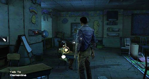 Przejdź do lewej części sali - 5 - Georgias Last City - Przybycie i akumulator | Epizod IV - Around Every Corner - The Walking Dead - poradnik do gry