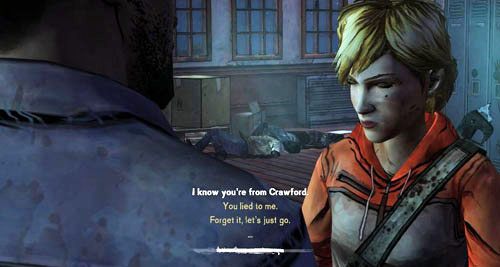 Opuść gabinet (Use: Hallway Door) i idź do rozwidlenia, a potem w stronę klasy - 5 - Georgias Last City - Medykamenty i opuszczenie szkoły | Epizod IV - Around Every Corner - The Walking Dead - poradnik do gry