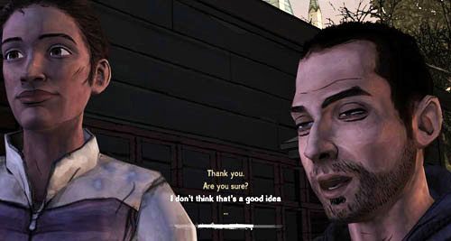 Zaczniesz od rozmowy z Omidem i Christą - 7 - The Morning After | Epizod IV - Around Every Corner | The Walking Dead - The Walking Dead - poradnik do gry