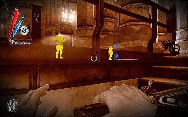 Po znalezieniu się na dachu powinieneś zauważyć, że jest on patrolowany przez kilku przeciwników - Eksploracja dachu wieży Dunwall | Misja 6 - Return to the Tower | Dishonored - Dishonored - poradnik do gry