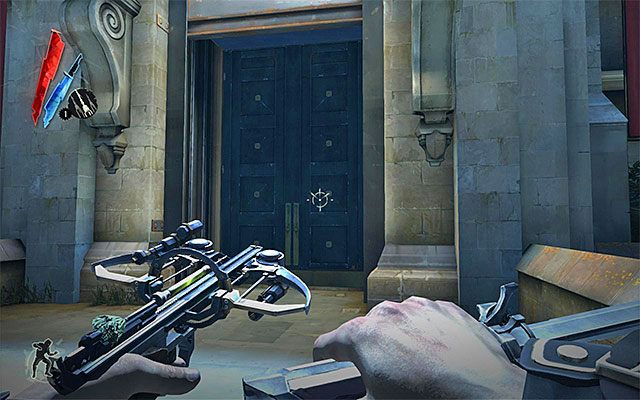 Najważniejsze miejsca na dachu wieży to lokacja [Bezpieczne pomieszczenie Lorda Regenta - Regents Safe Room], do której możesz przedostać się trzy zasadnicze sposoby - Eksploracja dachu wieży Dunwall | Misja 6 - Return to the Tower | Dishonored - Dishonored - poradnik do gry