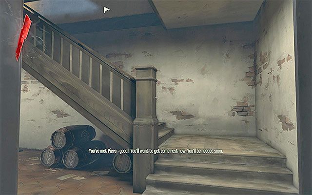 Ponownie skieruj się do głównego budynku pubu - The Hound Pits Pub - Spotkanie z lojalistami | The Hound Pits Pub #1 i #2 - Dishonored - poradnik do gry