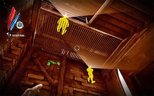 Drugi sposób na wydostanie się z magazynu to skorzystanie ze schodów prowadzących na górę - Wydostanie się z magazynu | Misja 7 - The Flooded District | Dishonored - Dishonored - poradnik do gry