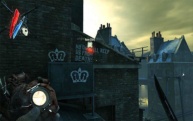 Po zakończonej rozmowie z kobietą zabierz złoto, żywność, bełty, książkę i list (Letter to Alfa) - Zbadanie obszaru wokół ściany kwarantanny | Misja 7 - The Flooded District - Dishonored - poradnik do gry